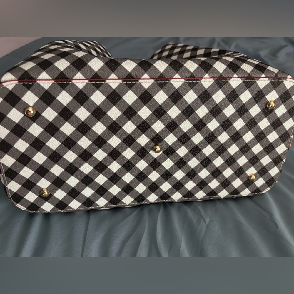 Dooney & Bourke Black and White Gingham II Brenna Checkered bag - Picture 10 of 13